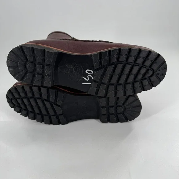 Gokey Upland Mens Handmade Brown Leather Lace Up Moc Toe Work Boots USA Sz 10 - Picture 4 of 10